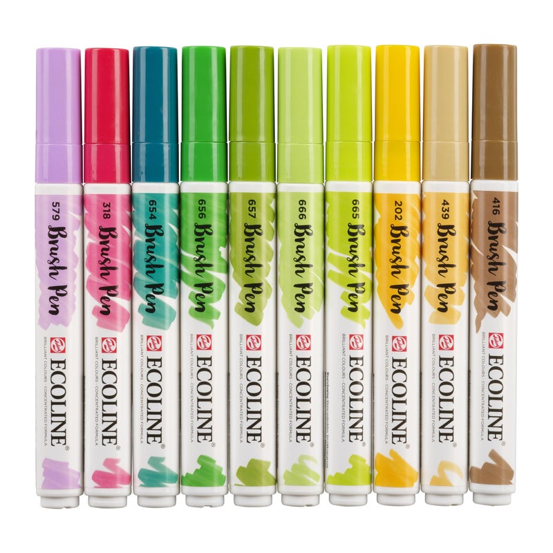 Ecoline Set of 10 Brush Pens - Botanic - Image 4